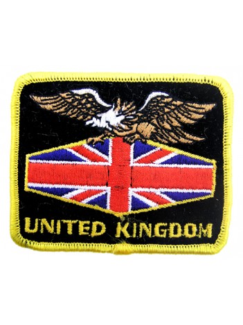 UK EAGLE FLAG BIKER RAIDER EMBROIDERED PATCH #05